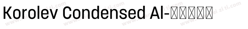 Korolev Condensed Al字体转换